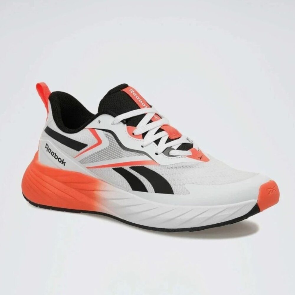 Reebok Men’s Running Shoe — White with Orange and Black Accents